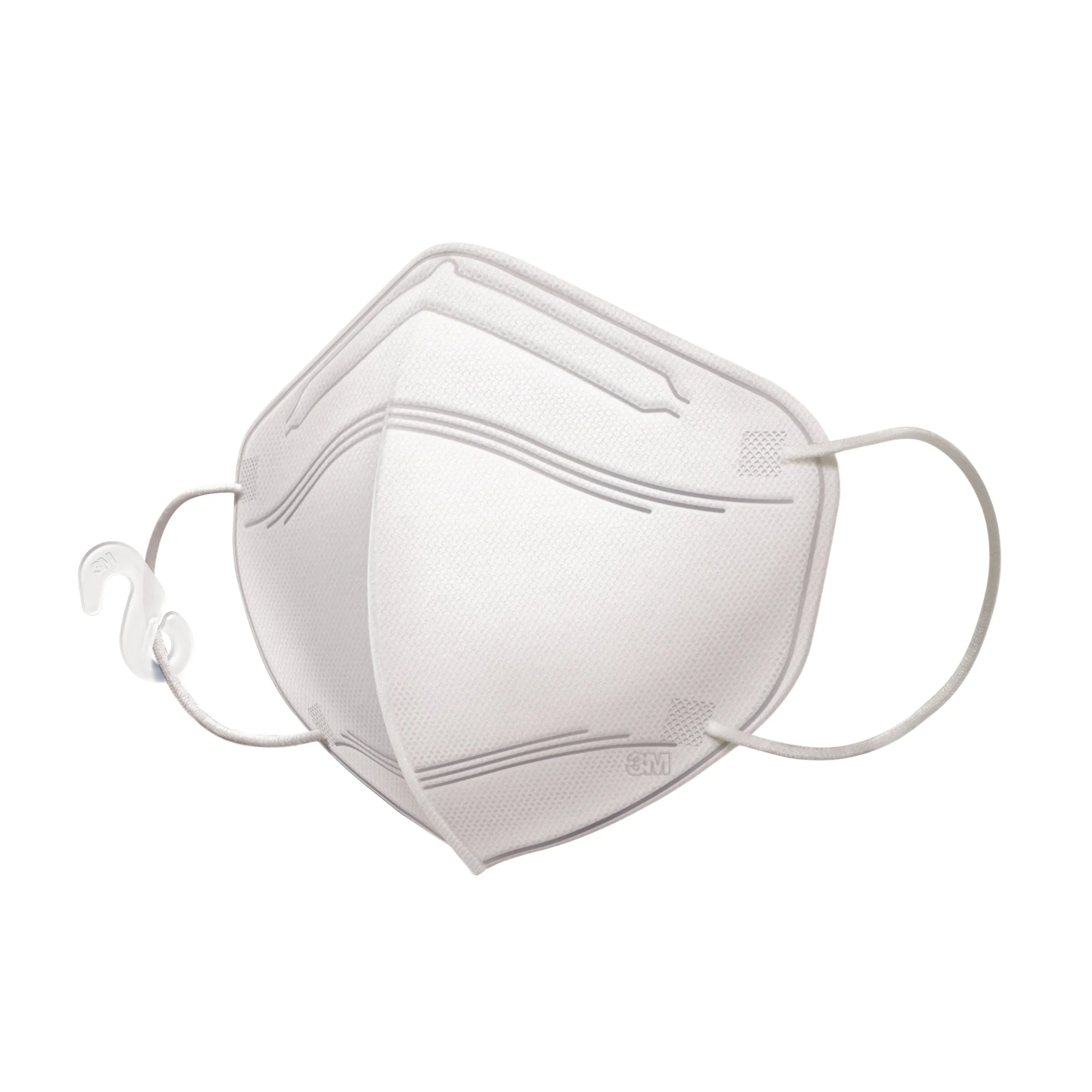 3M KN95 Particulate Respirator 4-Layer Disposable Mask (White) - 3 Piece / Pack, (Bundle of 15)