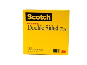 3M Scotch Permanent Double Sided Tape 665, 3/4" x 36 yards