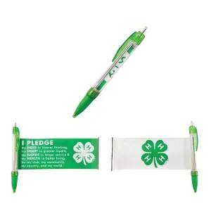 4-H Pen with Pullout Pledge Banner