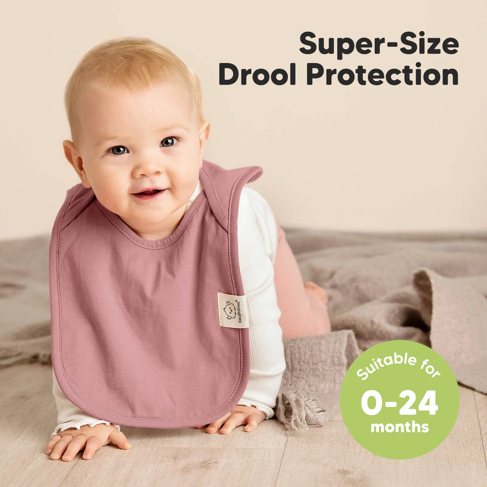 8-Pack Hallo Drool Bibs (Dahlia)