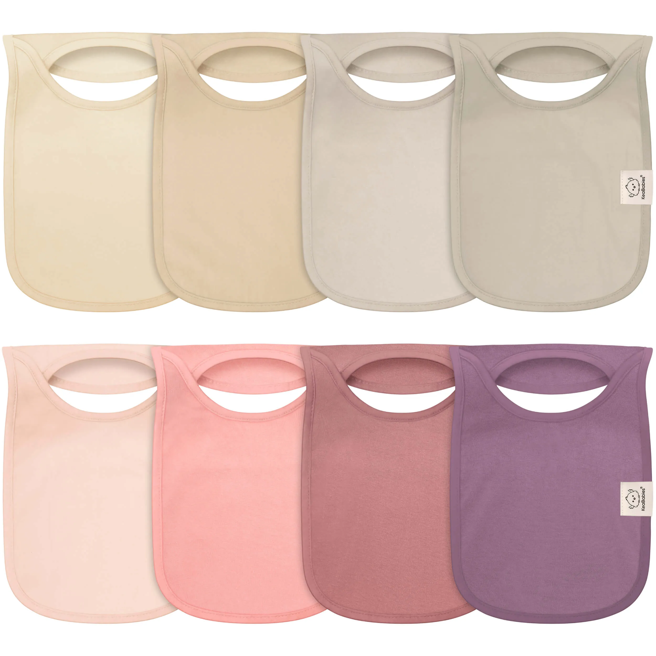 8-Pack Hallo Drool Bibs (Dahlia)