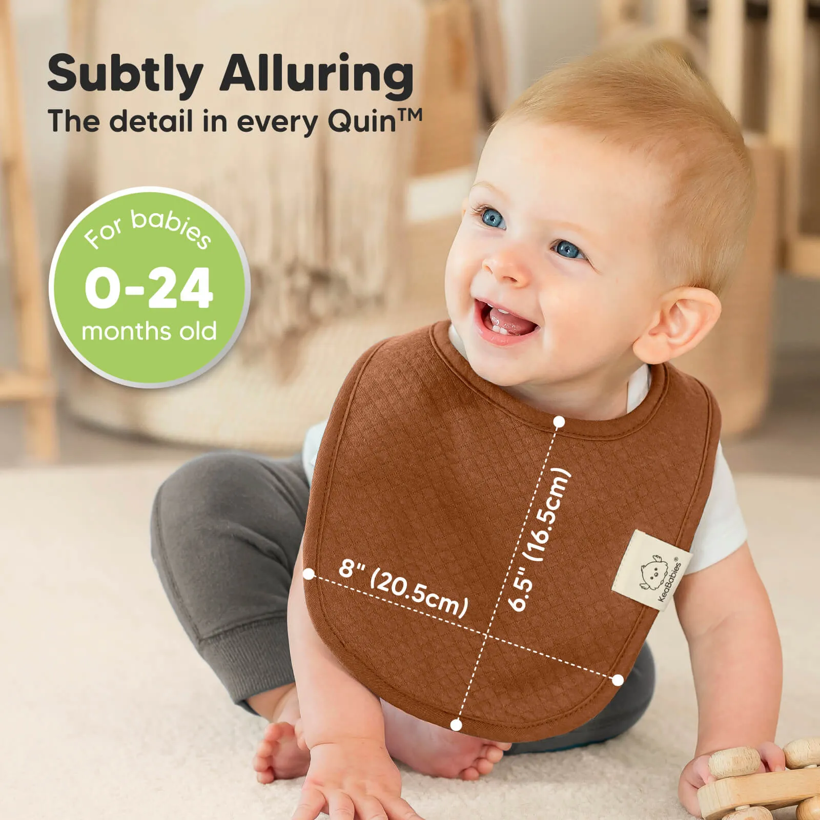 8-Pack Urban Quin Drool Bibs (Basics)