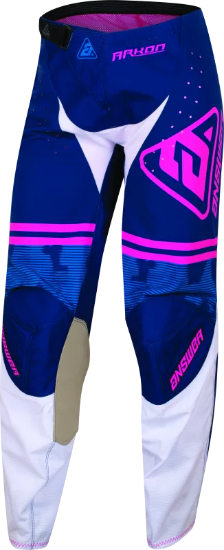 Answer 23 Arkon Trials Pant Blue/White/Magenta Youth Size - 18