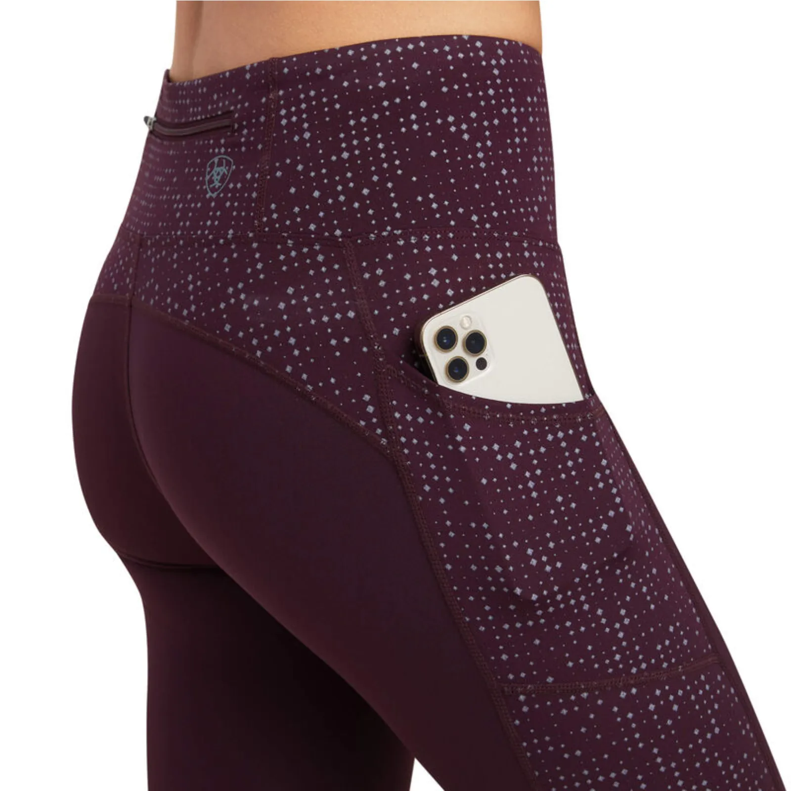 Ariat® Ladies E0S Lumina Knee Patch Tight Mulberry Leggings 10041348