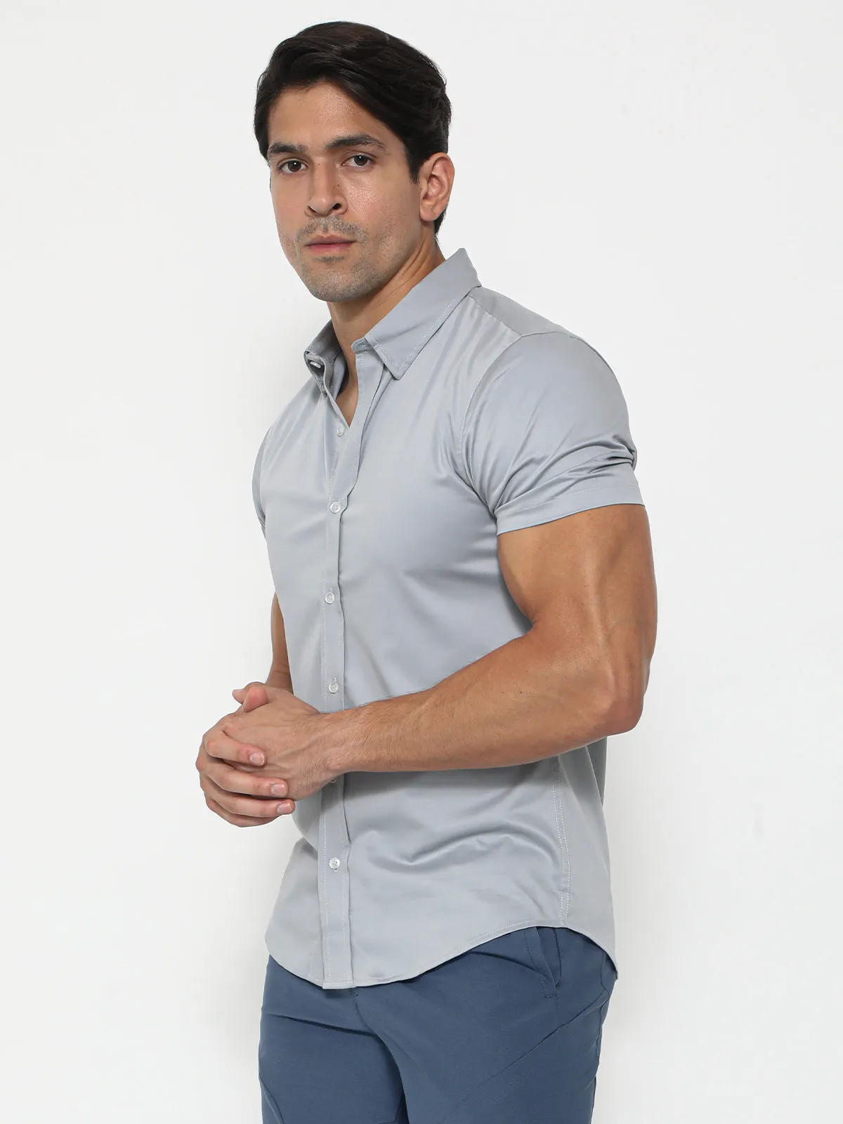 Bamboo Performance Short Sleeve Shirt Grey