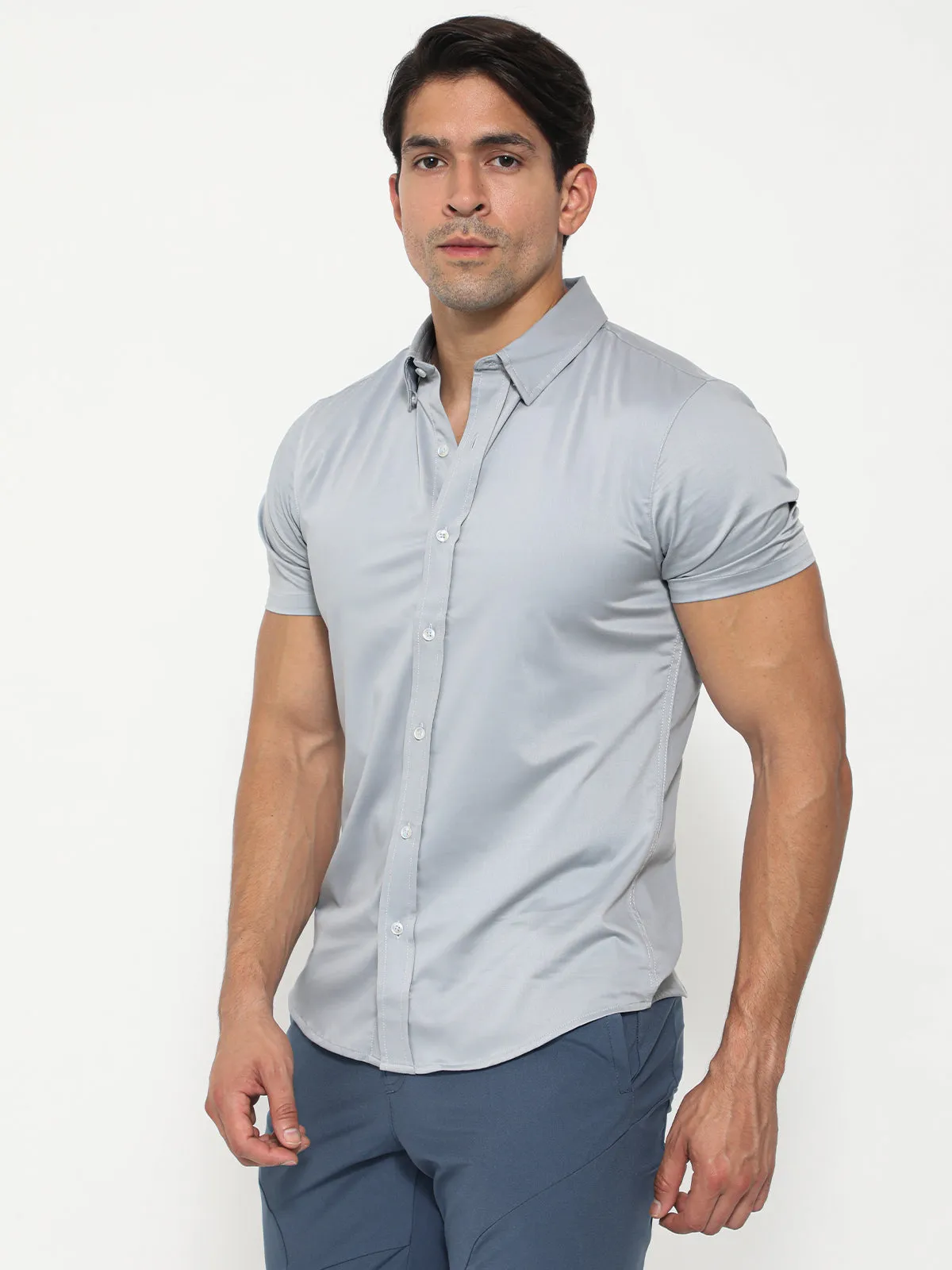 Bamboo Performance Short Sleeve Shirt Grey