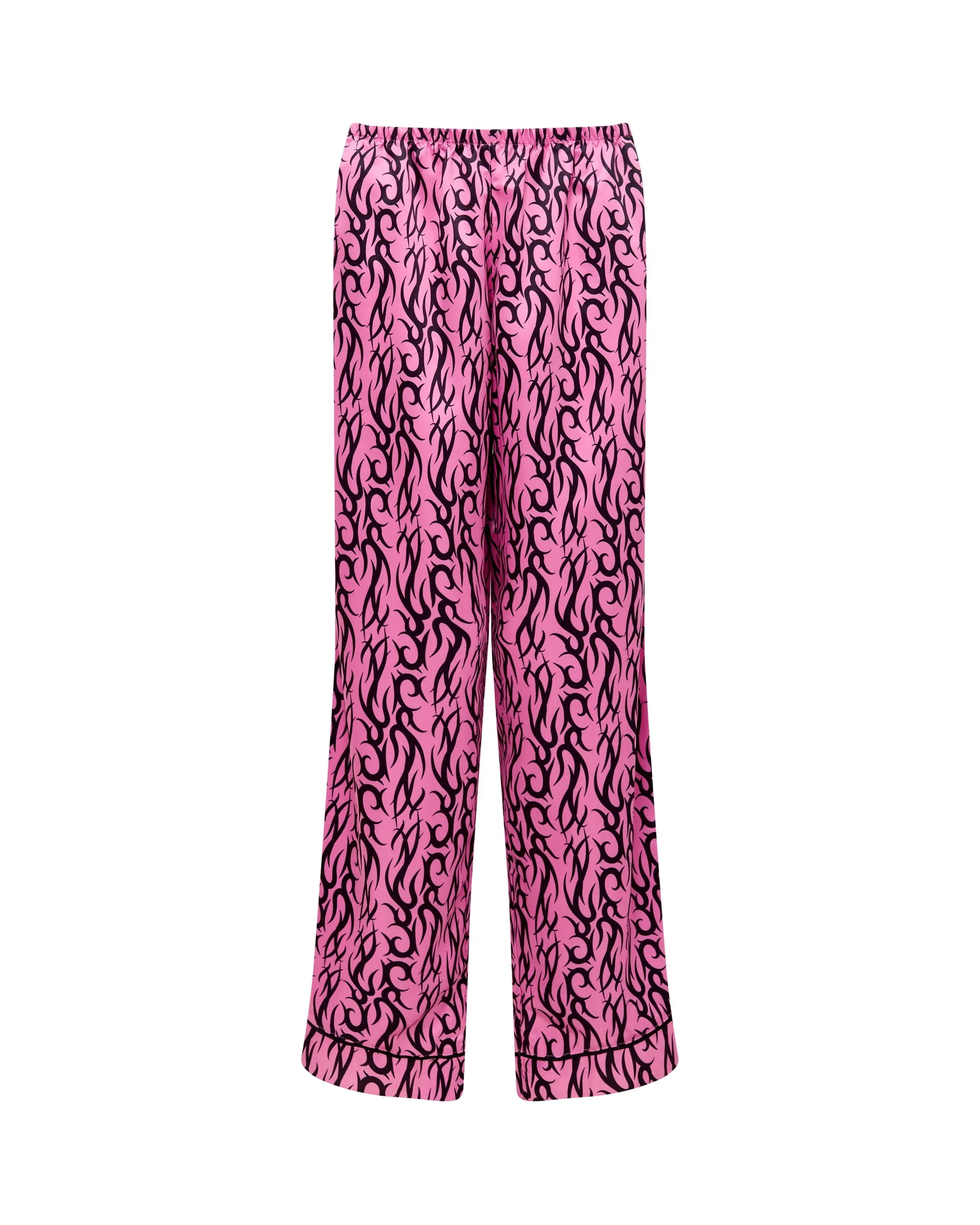 BB x Ashley Williams Tattoo Print Luxury Satin Trousers