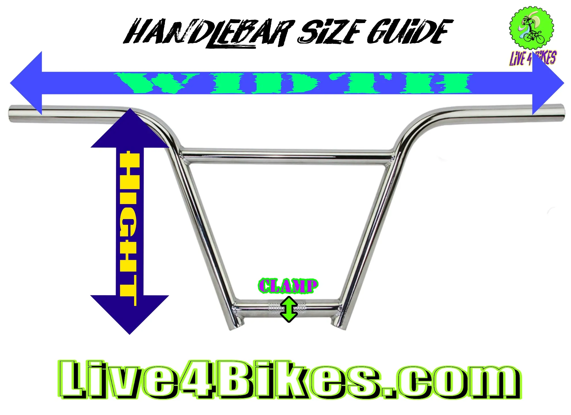 Beach Cruisers with Moon Handlebars 25.4mm Chrome -Live4Bikes