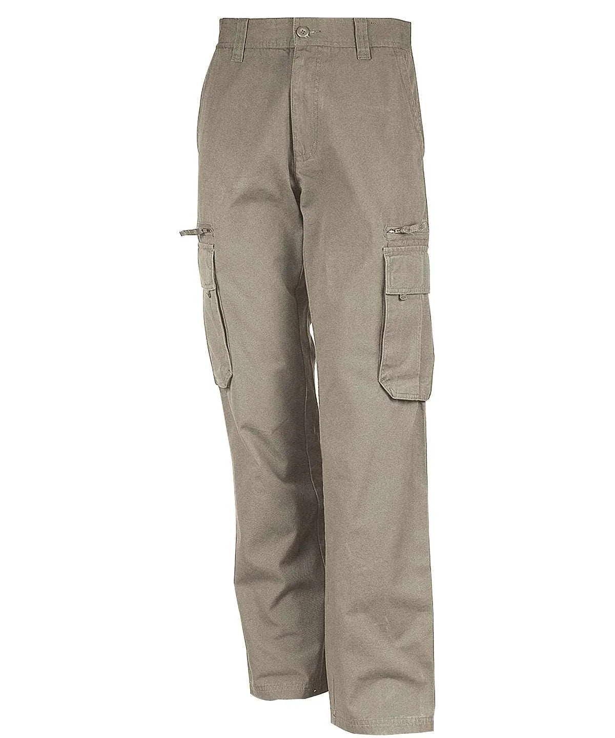 Beige - Multi pocket trousers