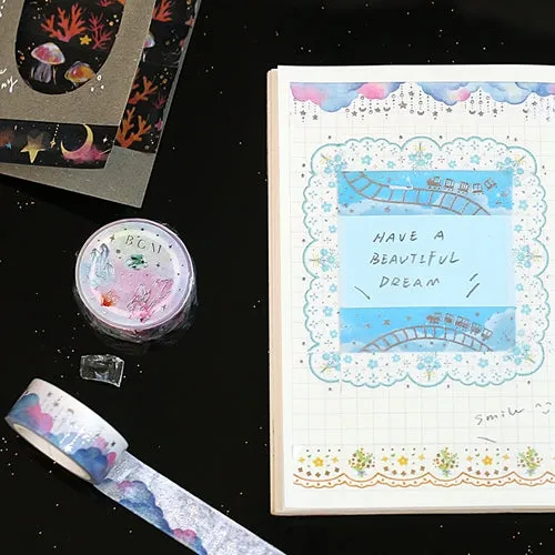 BGM Foil Stamping Cloud & Stars Masking Tape