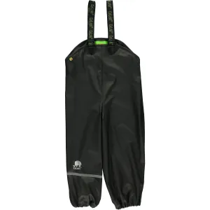 Bibbed Rain Pants: Black