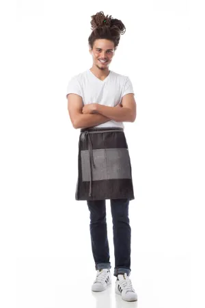 Black & Grey American Denim Basics Half Bistro Apron