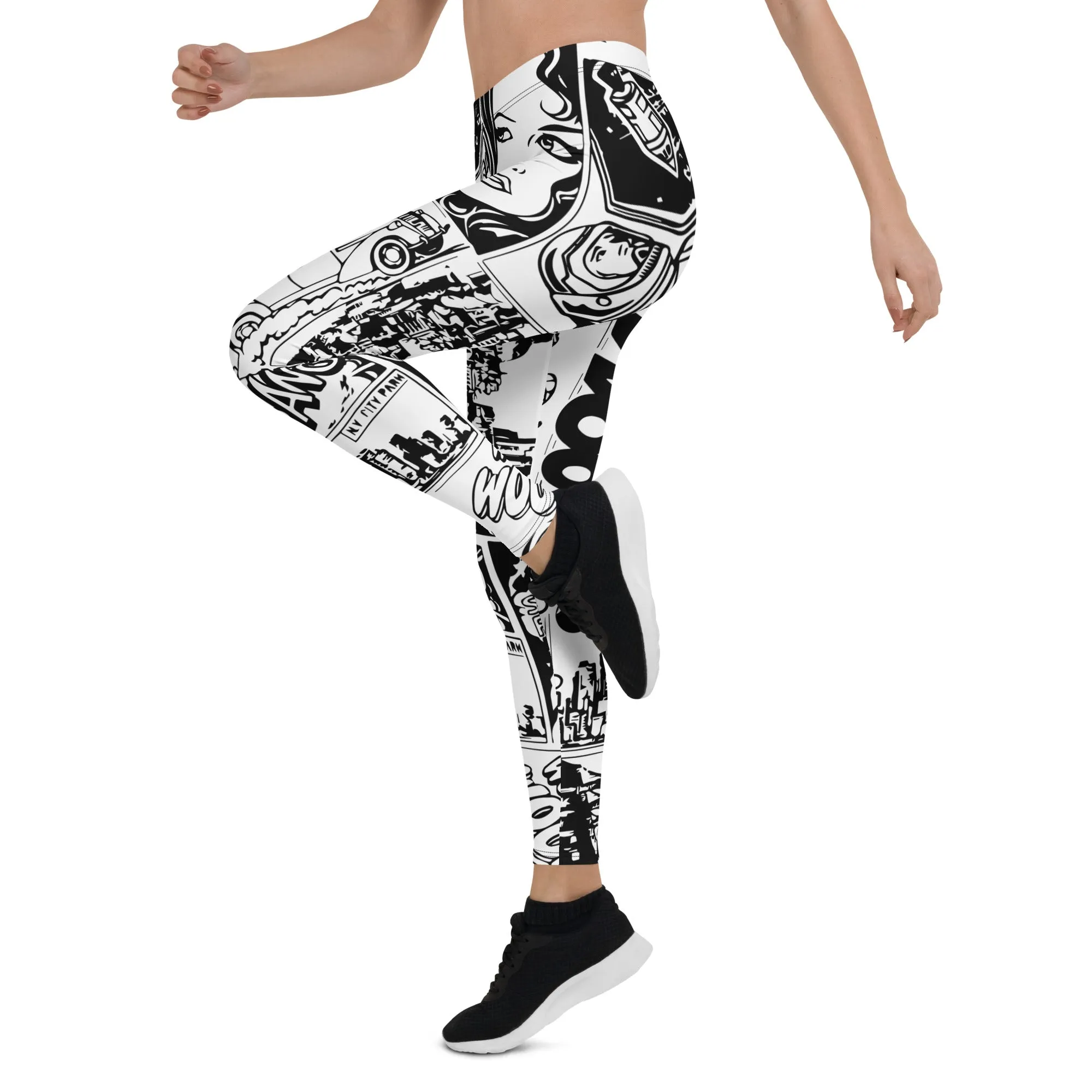 Black & White Comic Book Leggings