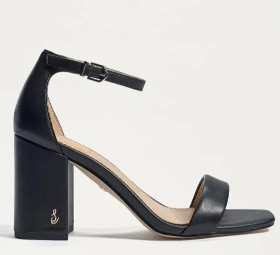 Black Leather Daniella Heel