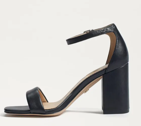 Black Leather Daniella Heel