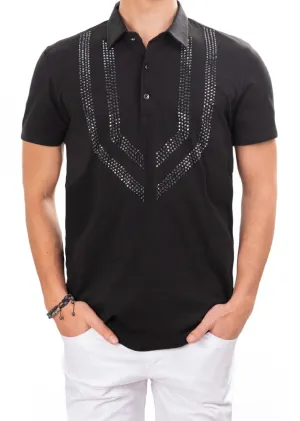 Black Victory Rhinestone Tee