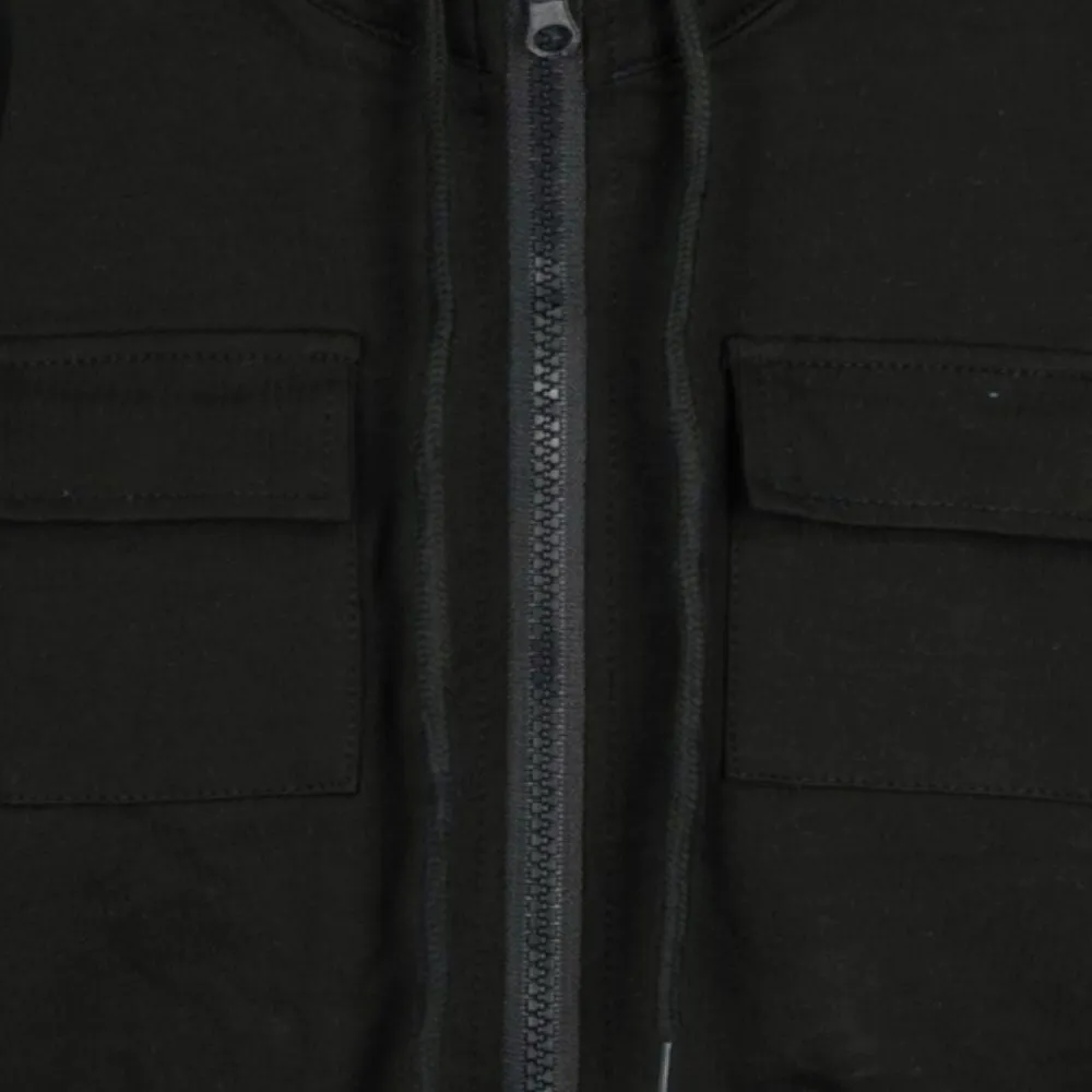 Black Zip-Up Jacket With Joggers Tracksuit