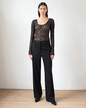 Cathy Trouser Crepe Twill Viscose Black