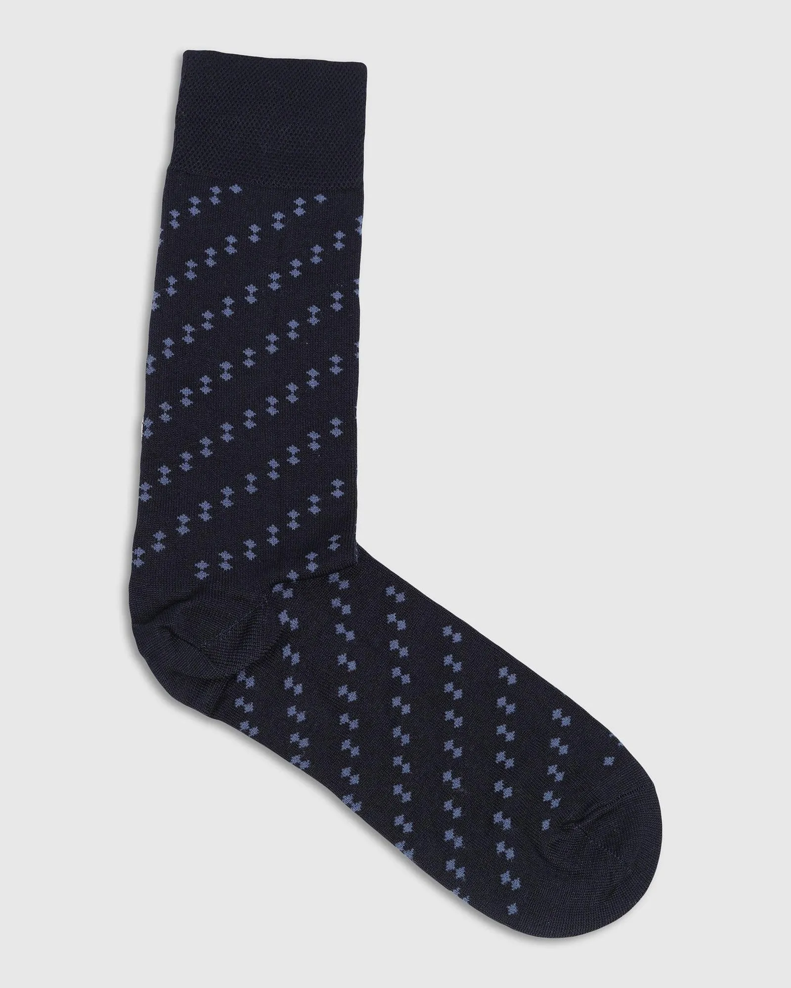 Cotton Dark Navy Printed Socks - Toyo