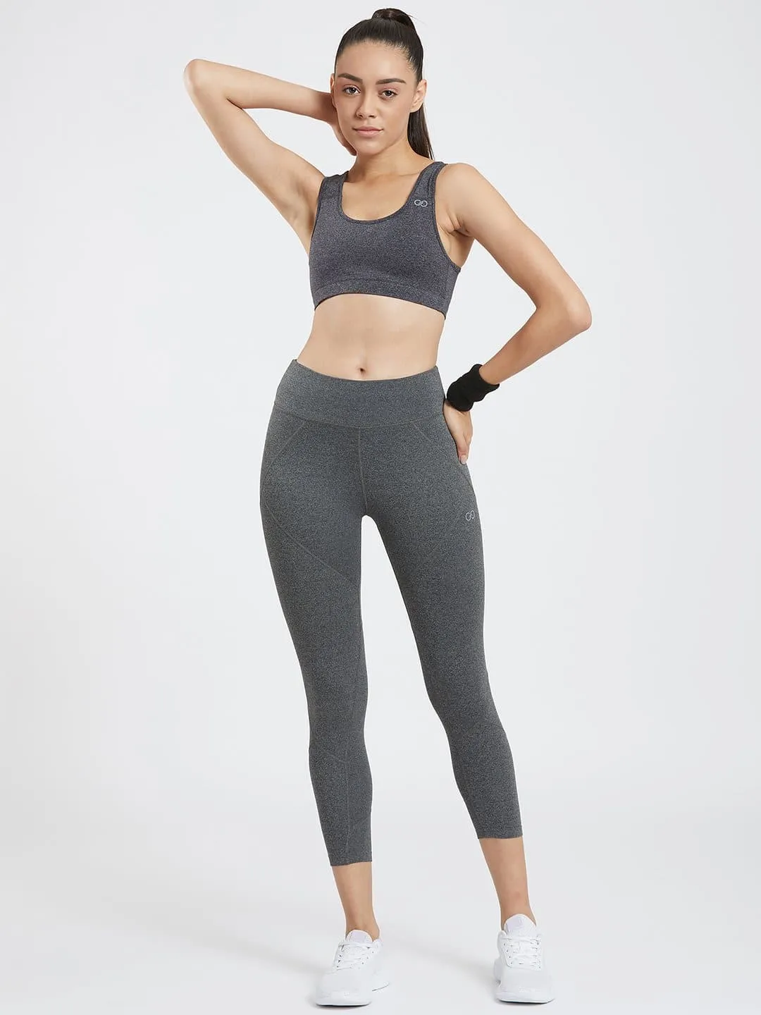 Creeluxe Graceful Grey Marl Ankle Length Leggings