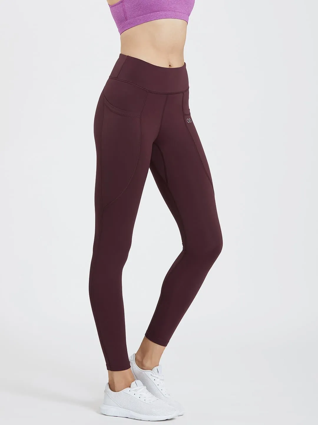 Creeluxe Ultimate Burgundy Full Length Pocket Leggings