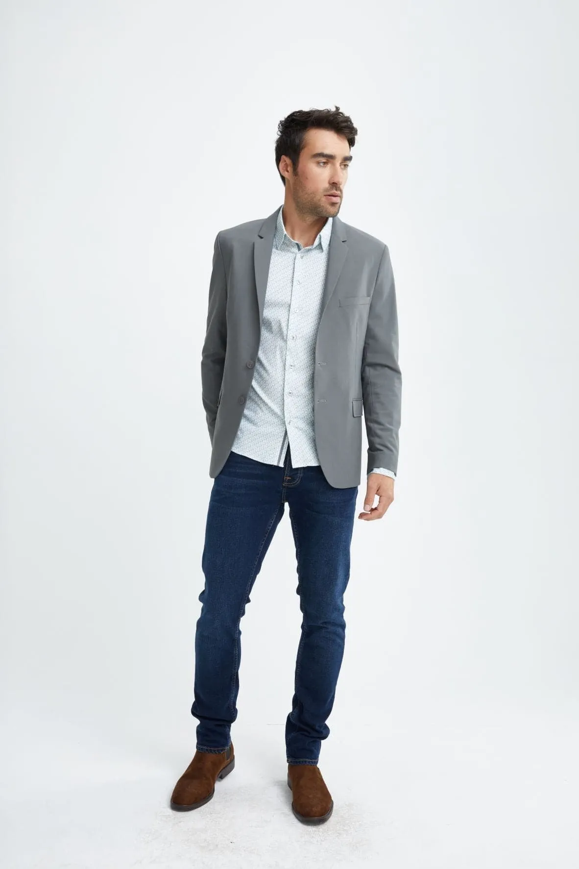 Dark Grey Stretch Performance Blazer