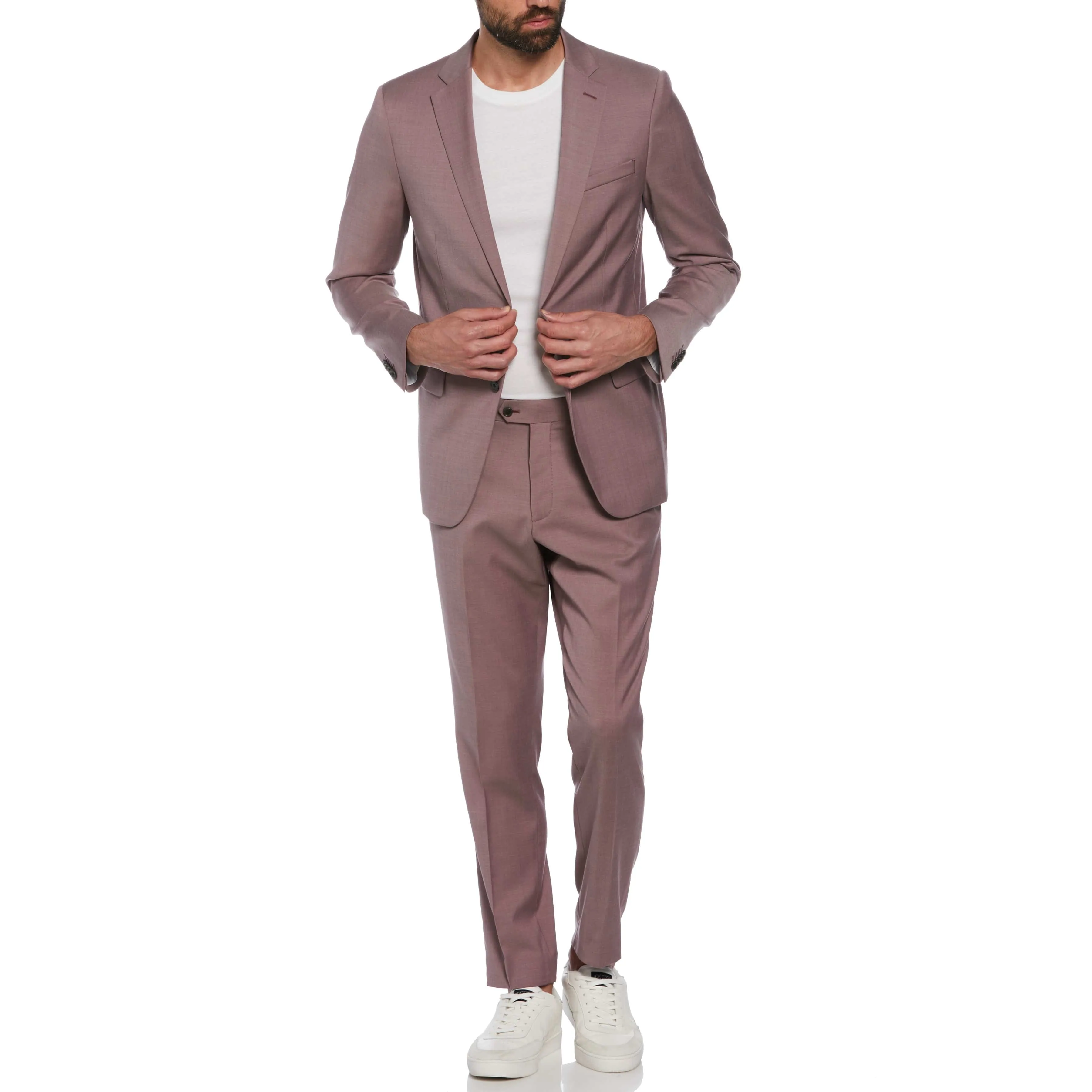 Dusty Rose Wool Blend Two Piece Suit