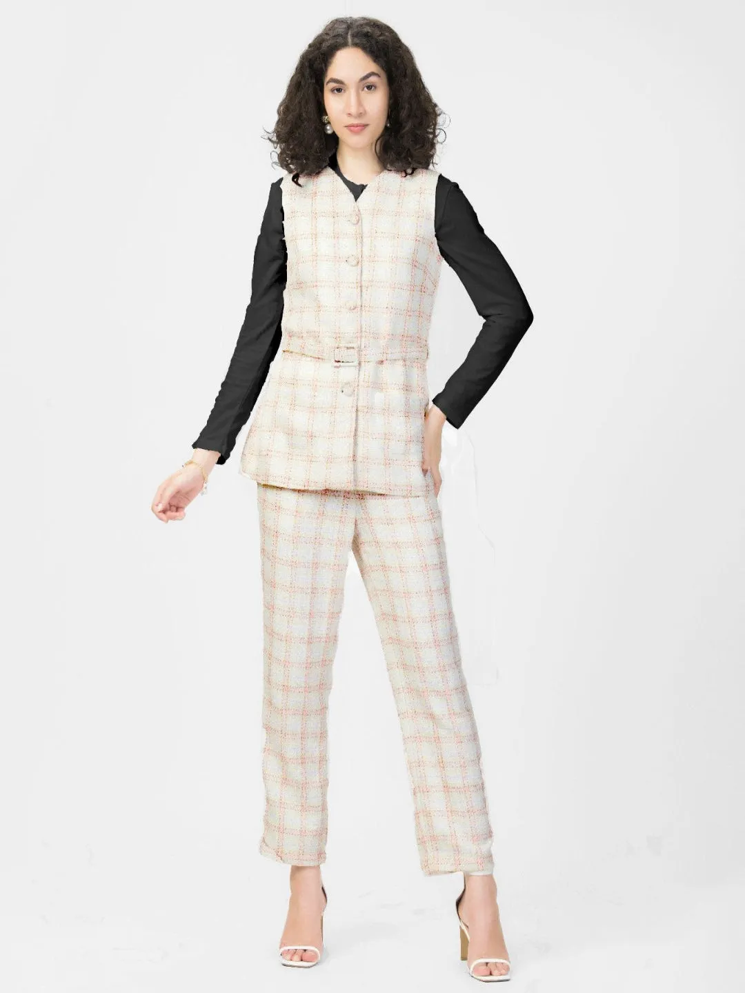 Elegance Checkered Ensemble Set