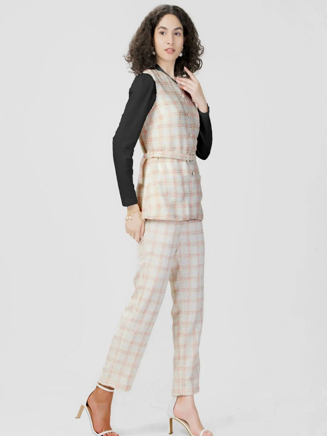 Elegance Checkered Ensemble Set