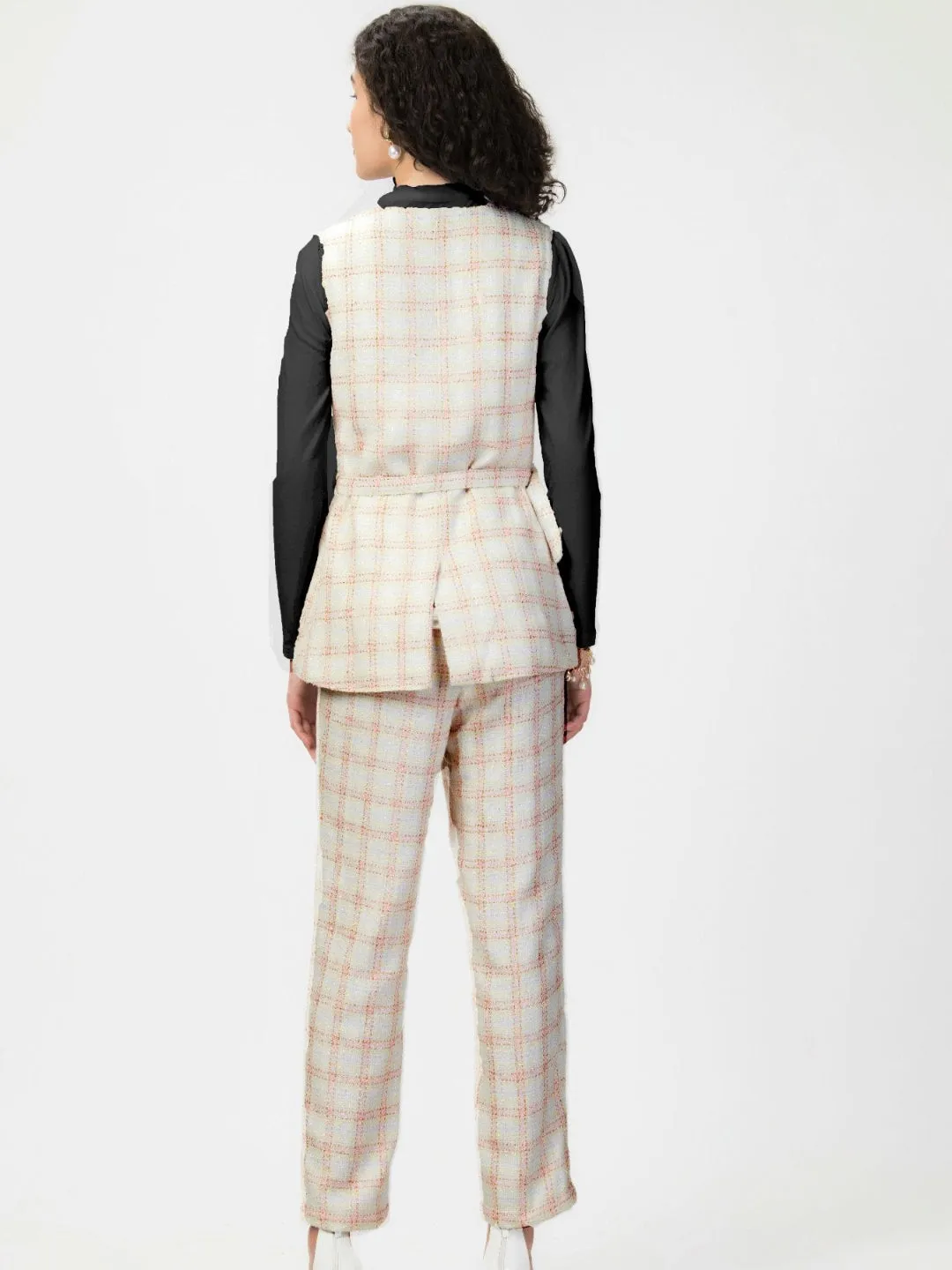 Elegance Checkered Ensemble Set