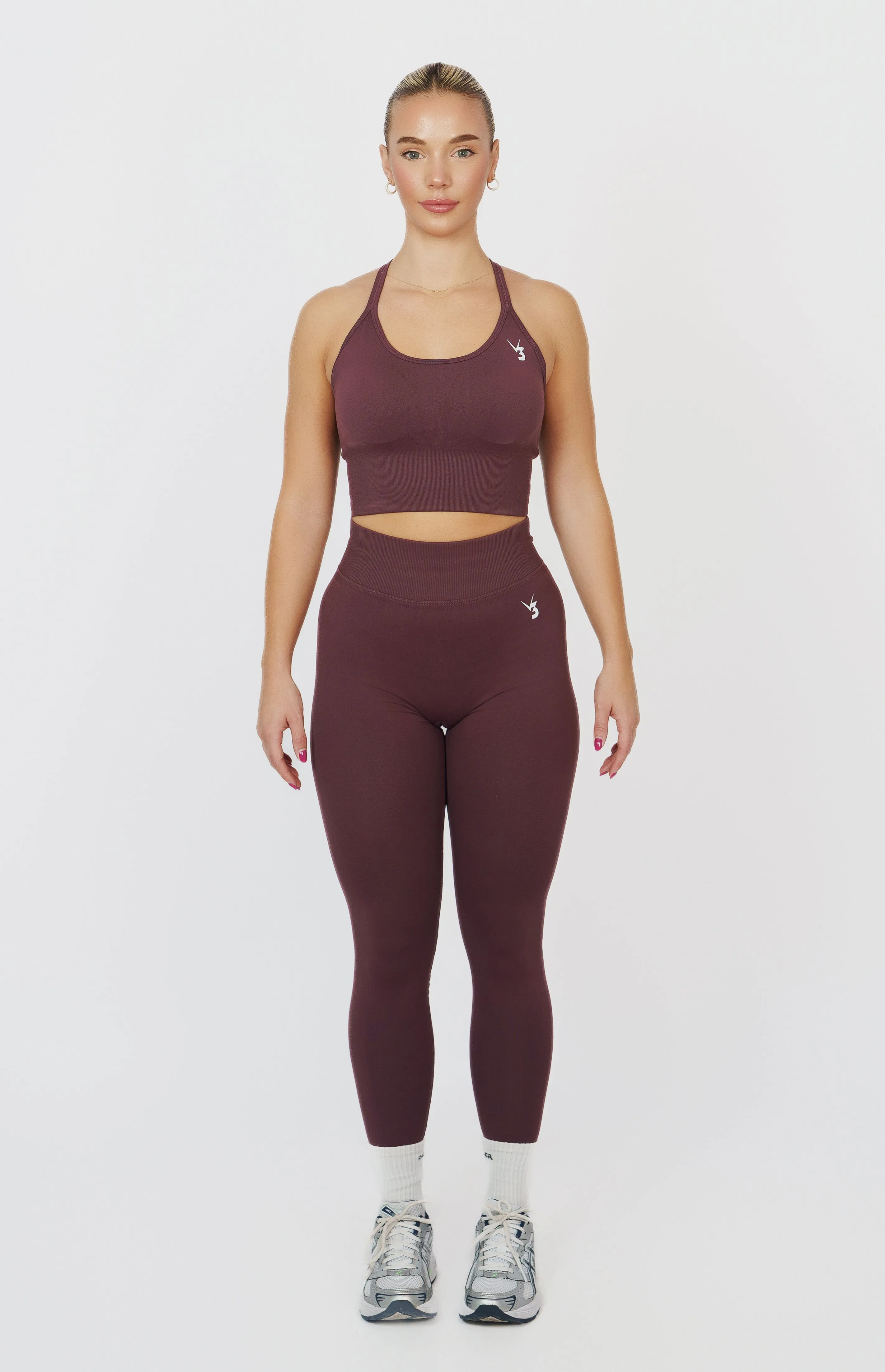 Form Seamless Scrunch Leggings & Sports Bra Set - Plum Purple