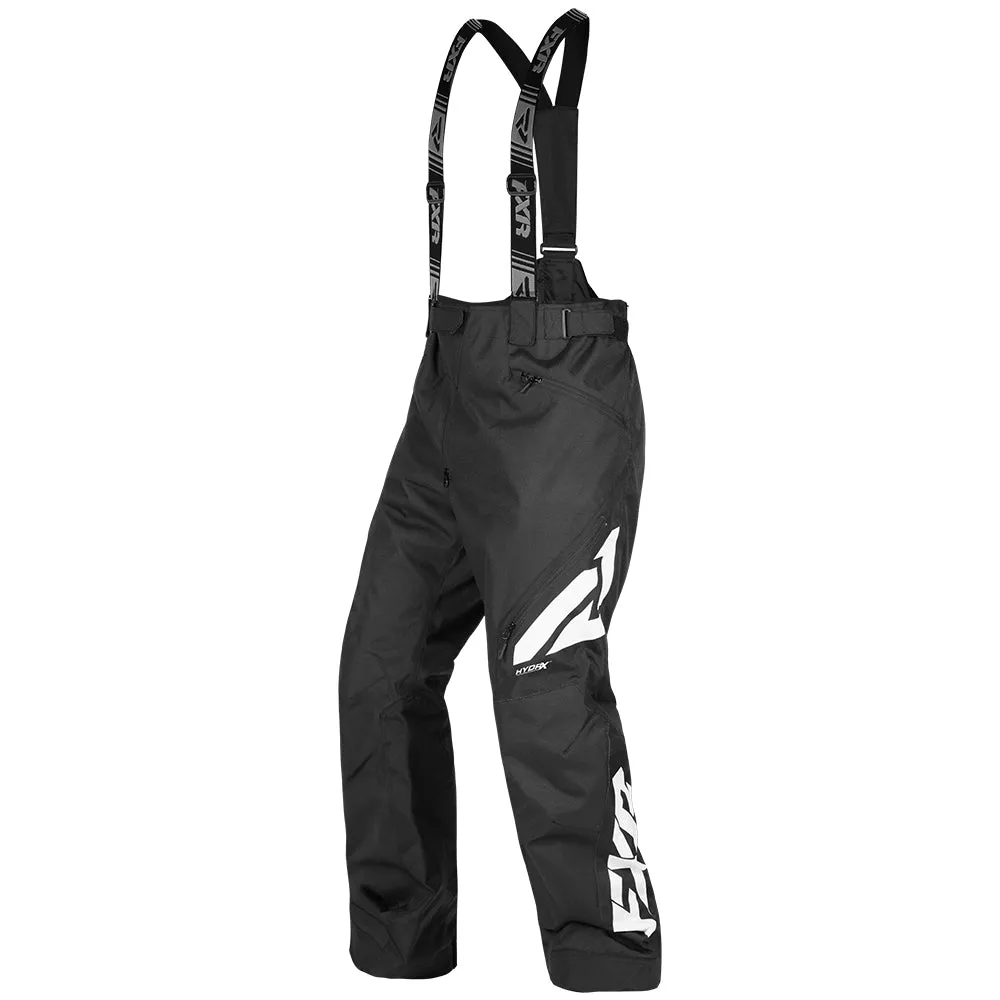 FXR Mens Clutch FX Pants Snowmobile Bib Black/White