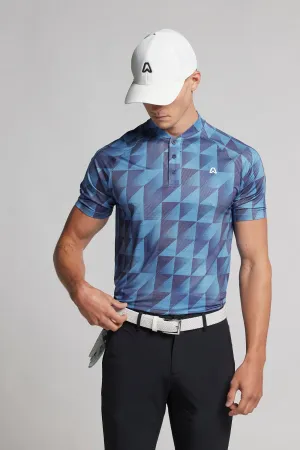 Geo Print Polo - Ace Navy