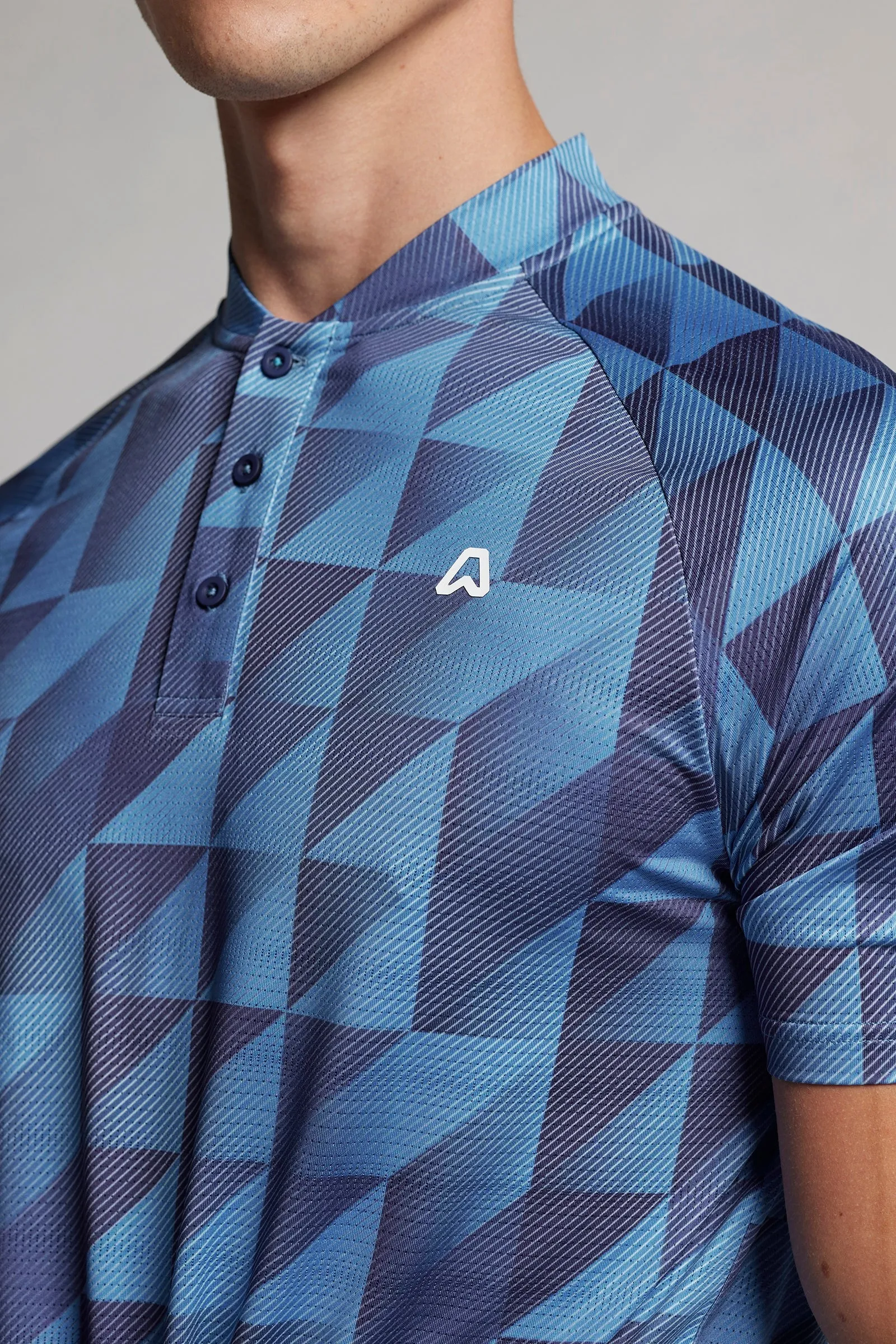 Geo Print Polo - Ace Navy