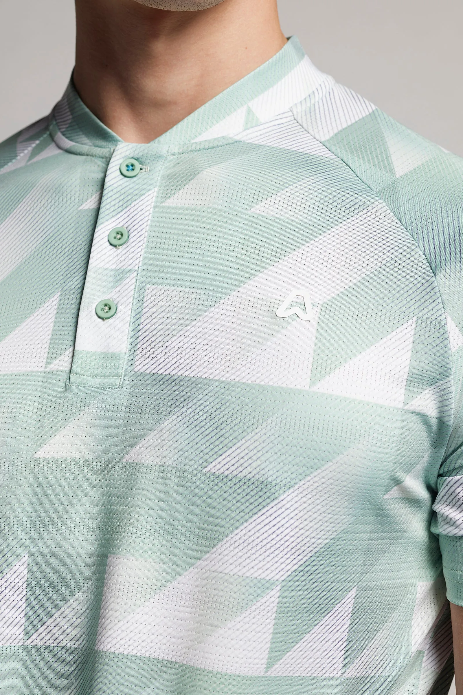 Geo Print Polo - Putting Green