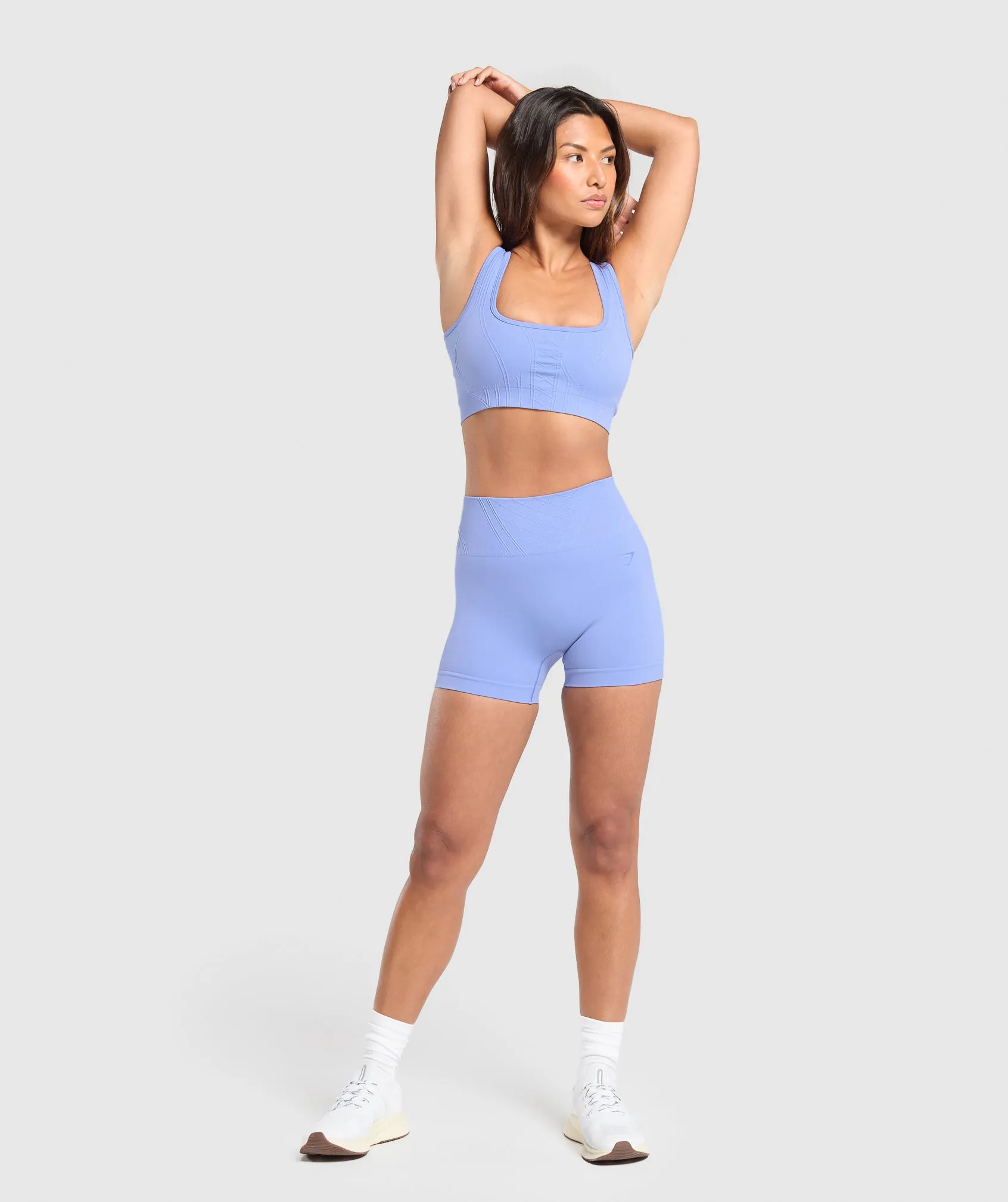 Gymshark Corset Seamless Shorts - Lift Blue