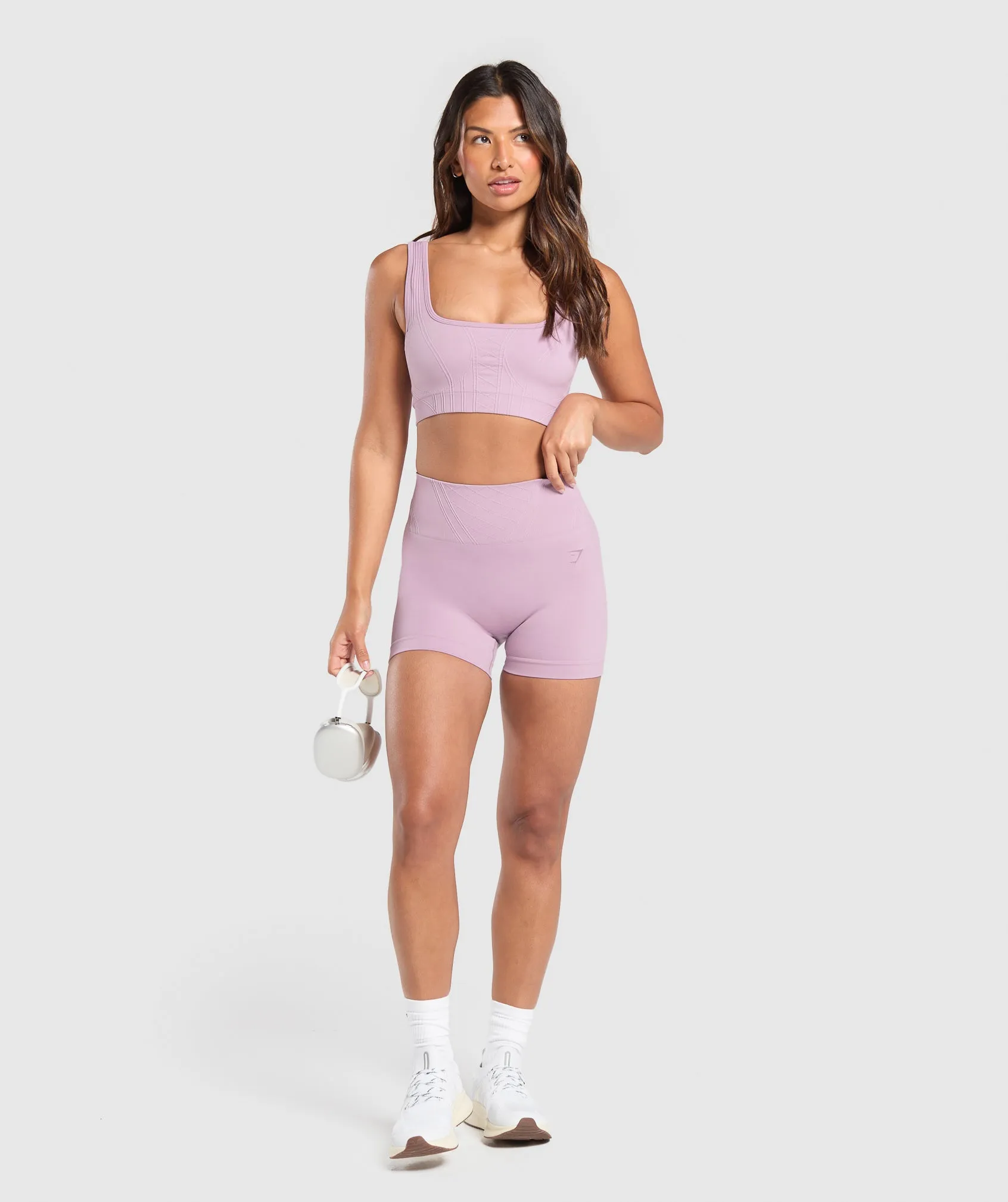 Gymshark Corset Seamless Shorts - Warm Lilac