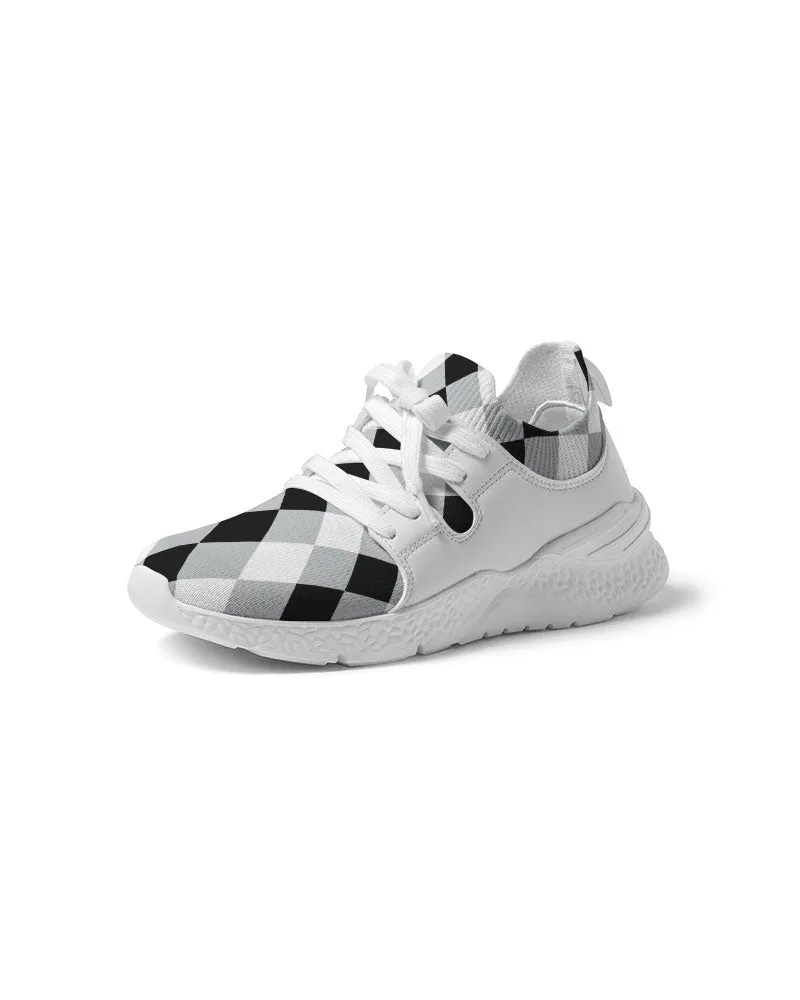 Harlequin Check Concrete Black & White Men's Sneakers