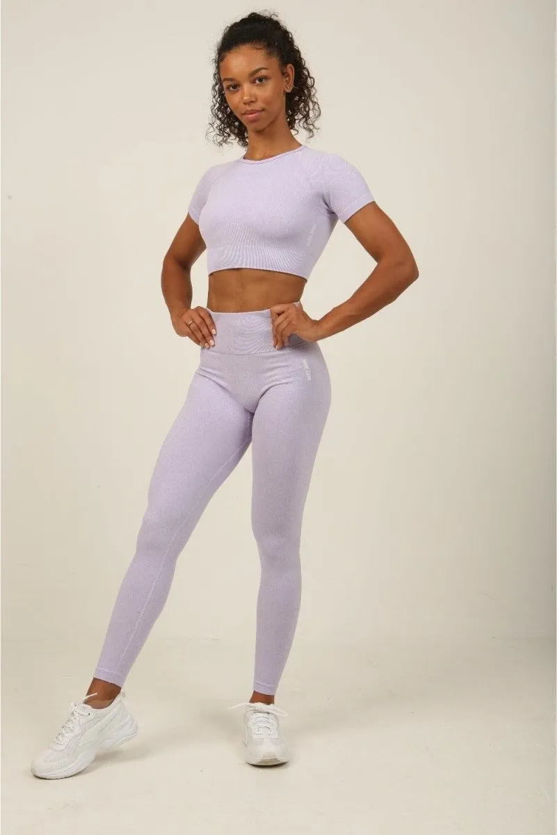 High Waist Leggings - Lilac Marl