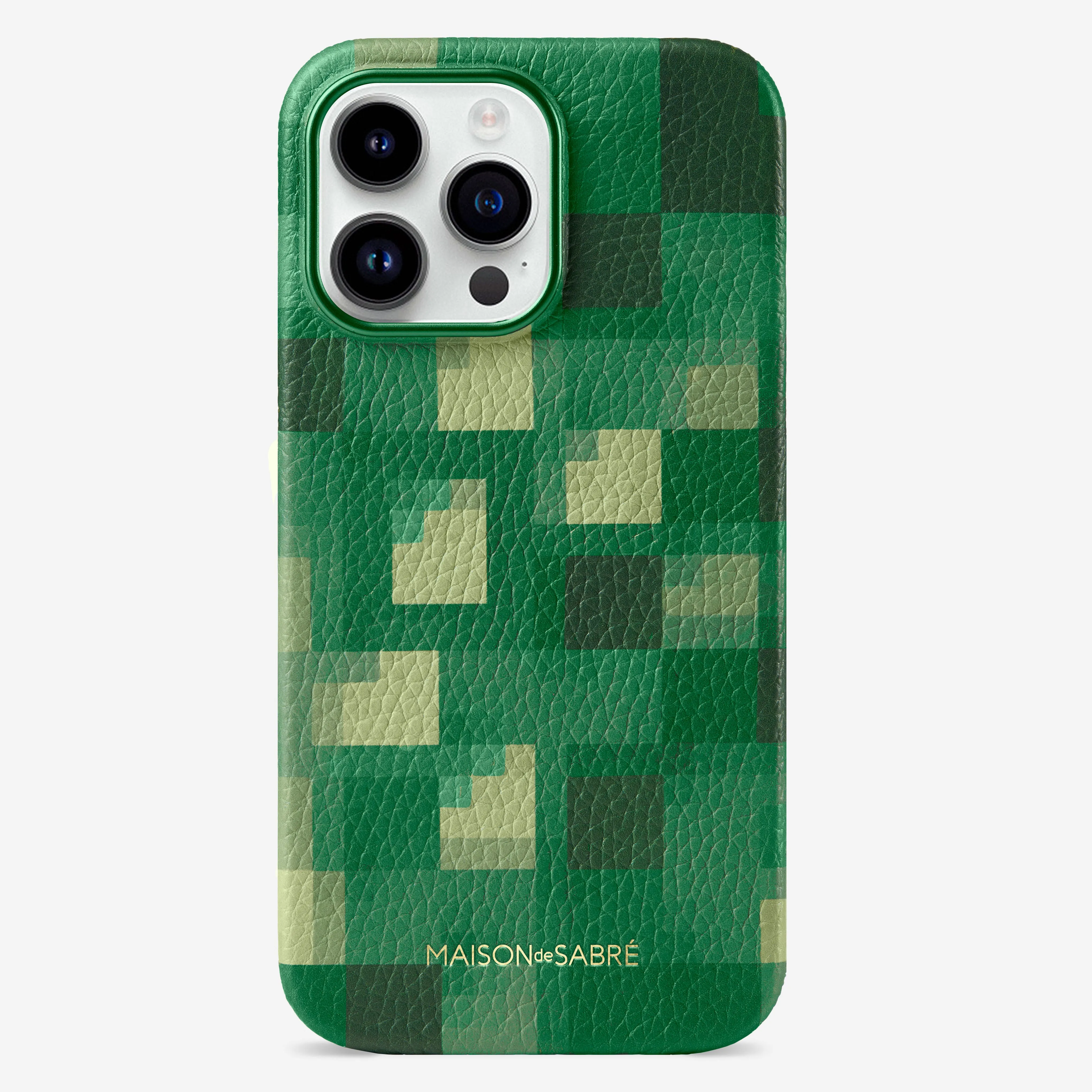 iPhone 15 Pro Case - Pixel Green