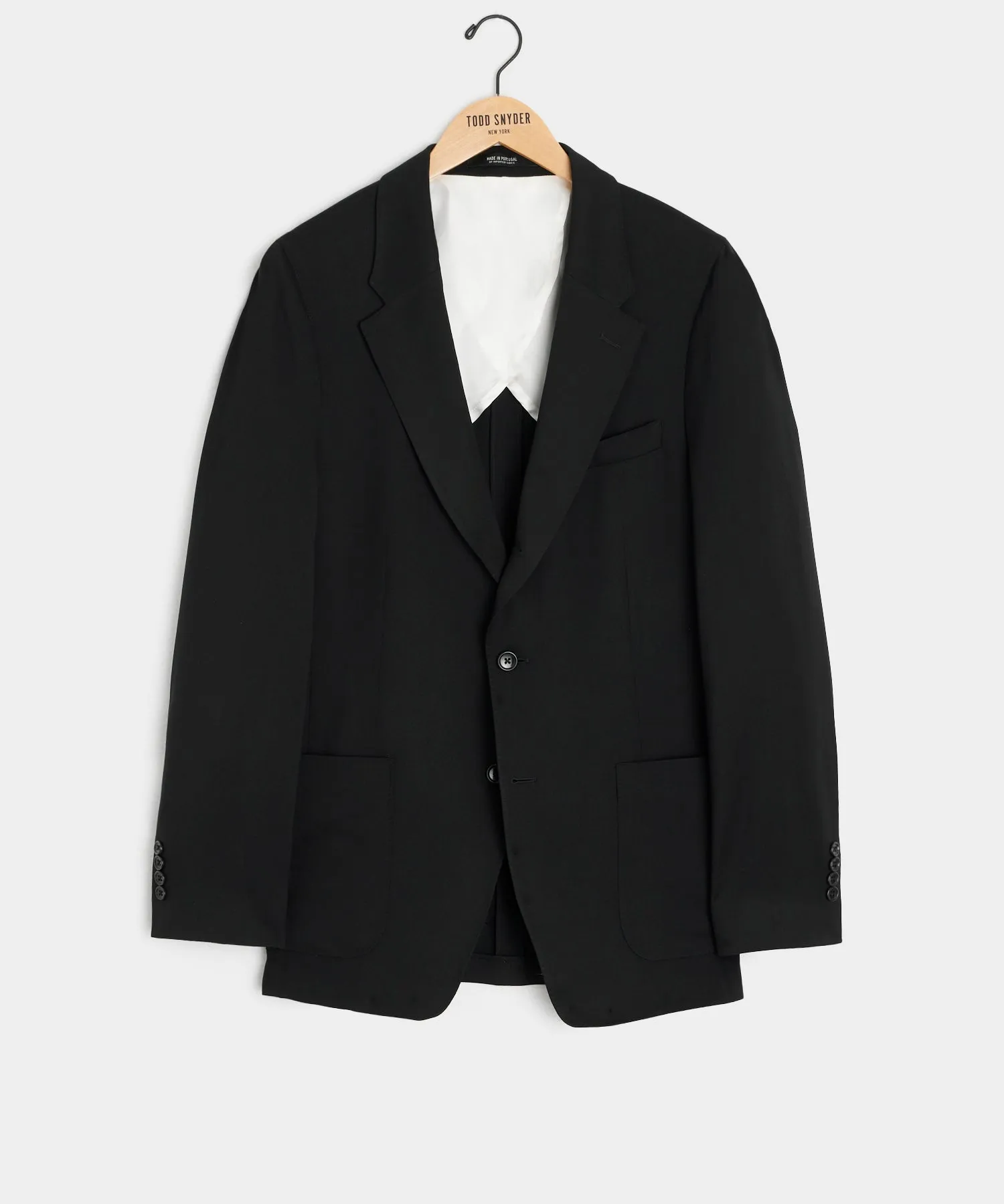 Italian Gabardine Madison Jacket in Black