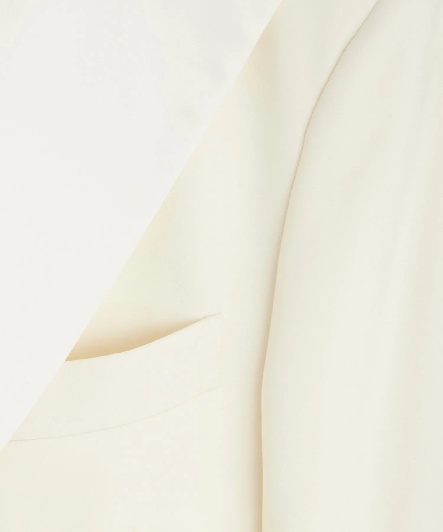 Italian Wool Double-Breasted Tuxedo in Ivory