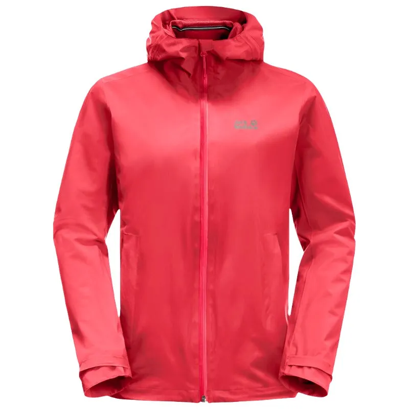 Jack Wolfskin Pack & Go Shell Women's Jacket - Tulip Red