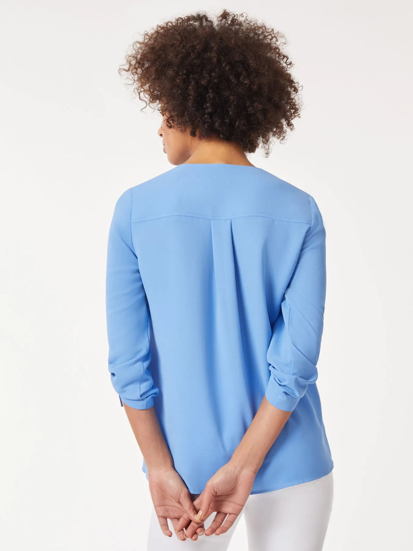 Jasper Crepe Collarless Tunic