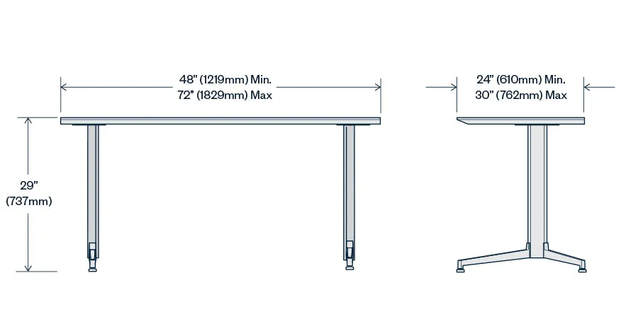 Jive Desk with C-Leg Base