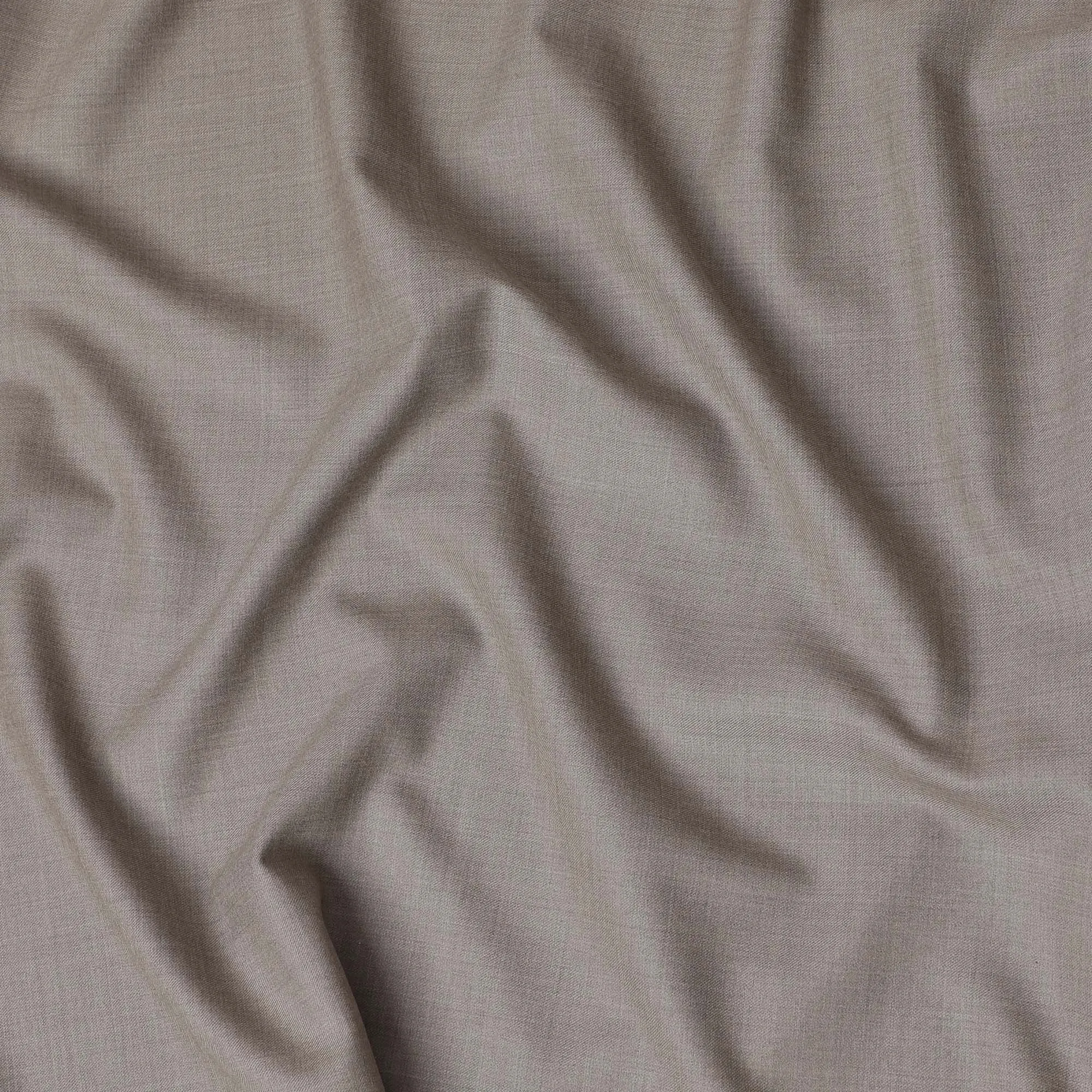 Khaki beige SuperFine Merino Wool Fabric: 150cm Fine Suiting, UK Origin-D17553