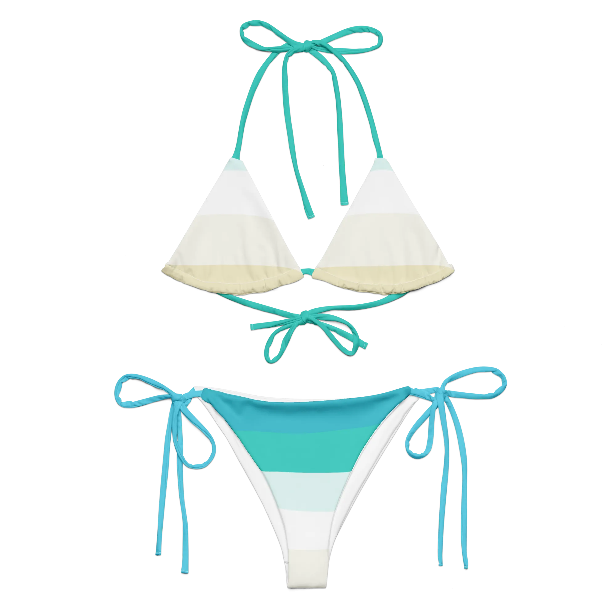 Lefkada Empty Beach recycled string bikini