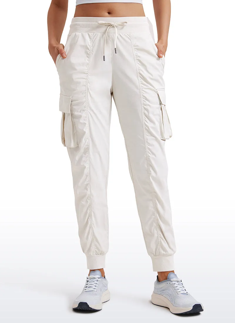 Lightweight Mid Rise Joggers with Pockets 28.5'' - Ruched