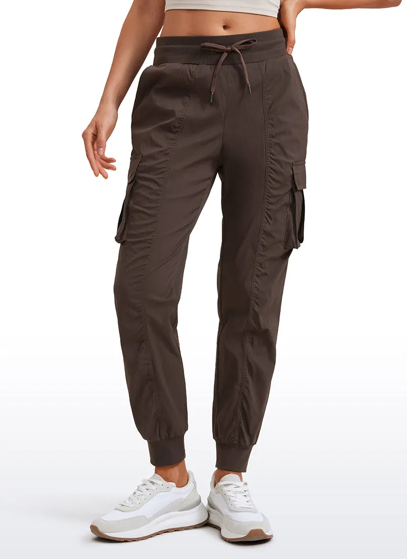 Lightweight Mid Rise Joggers with Pockets 28.5'' - Ruched