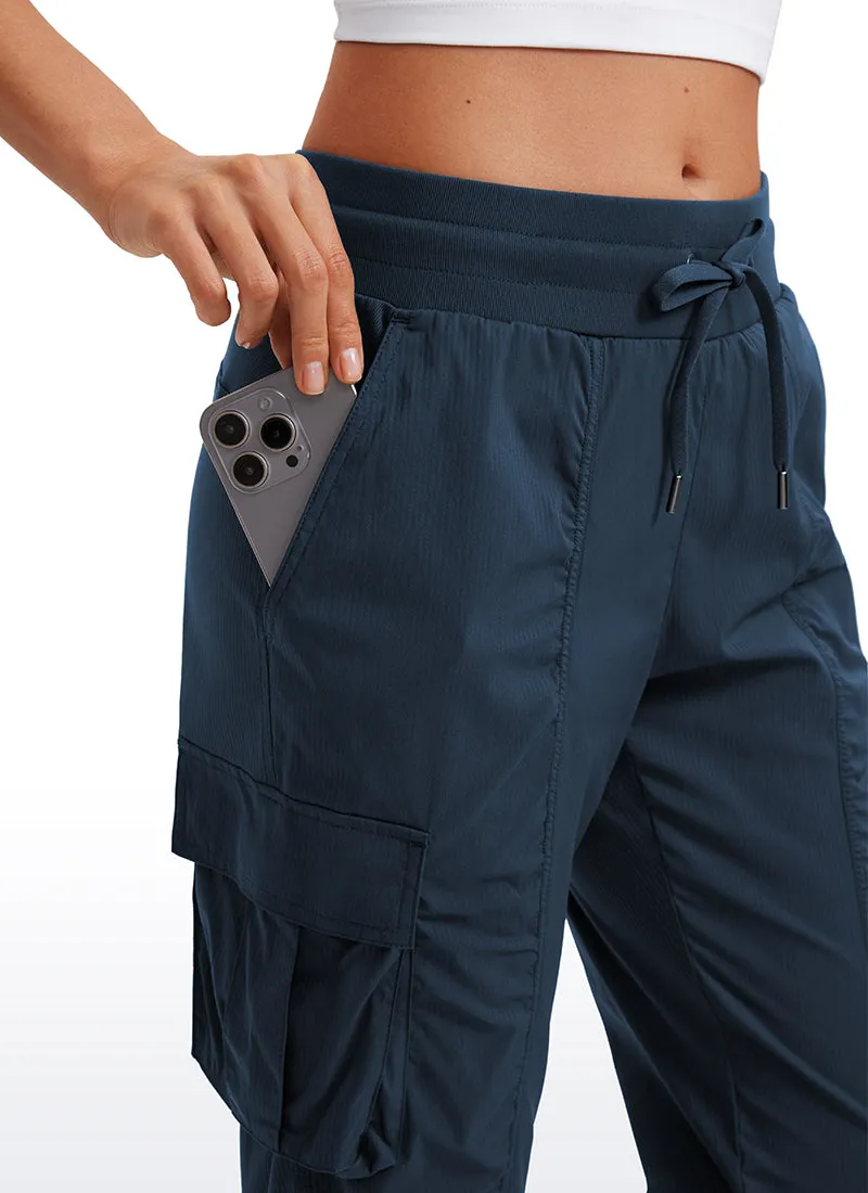 Lightweight Mid Rise Joggers with Pockets 28.5'' - Ruched